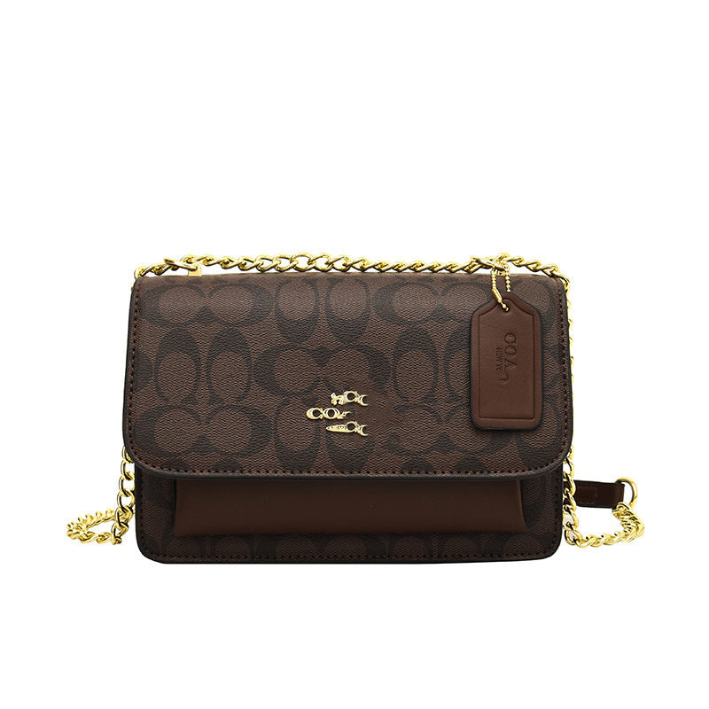 A Portable printing light luxury high-end single shoulder retro diagonal cross-border foreign style versatile letter cross-border - Mixbatch