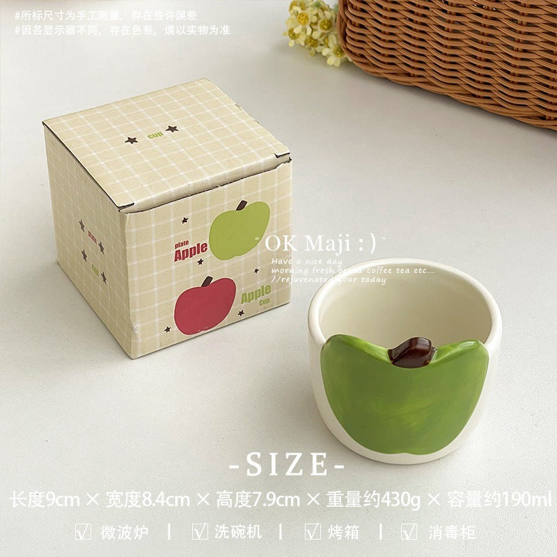 A apple ceramic cup