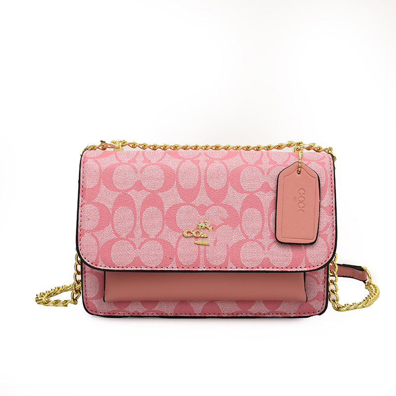 A Portable printing light luxury high-end single shoulder retro diagonal cross-border foreign style versatile letter cross-border - Mixbatch