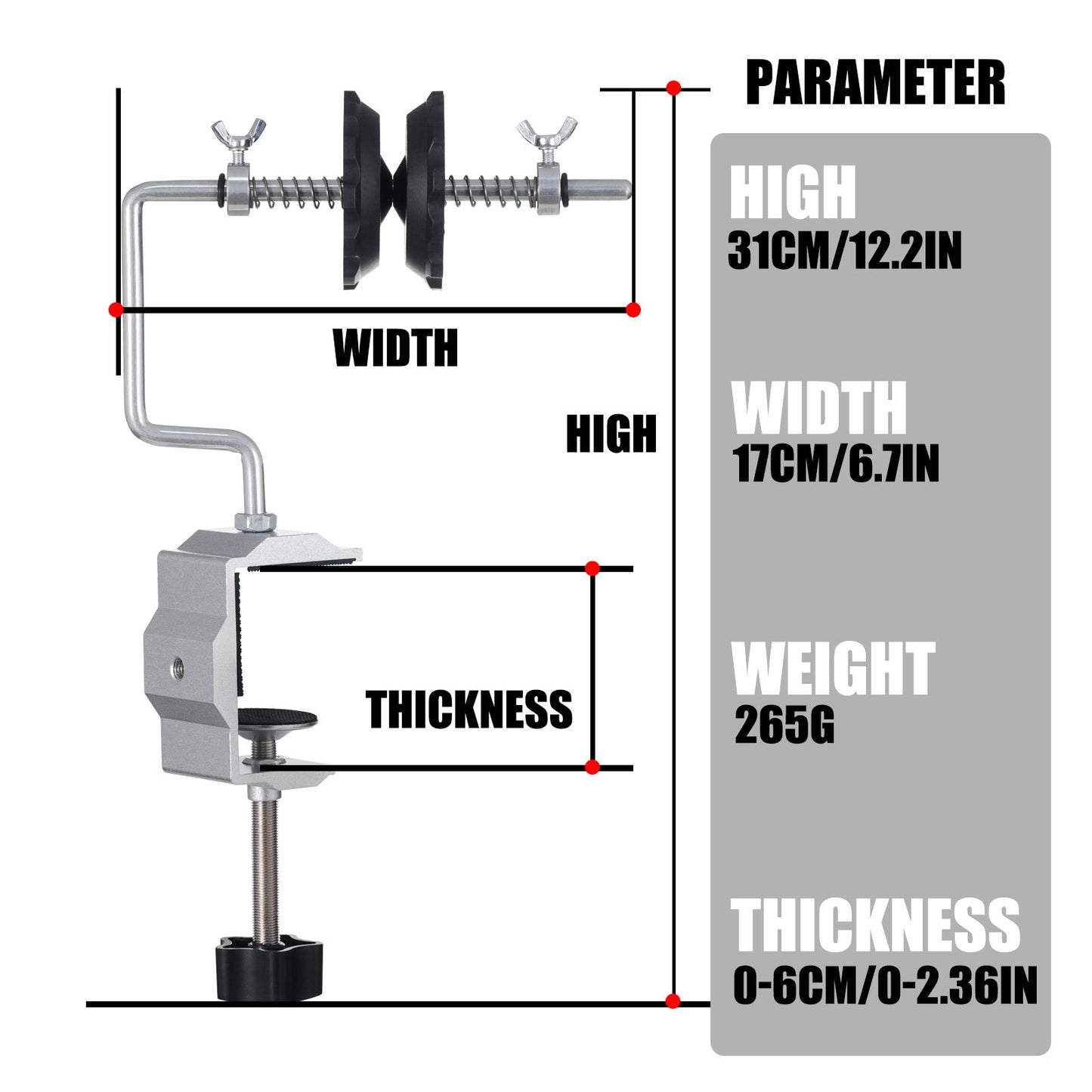 A Durable Sea Fishing Reel Winder – Aluminum Base with Extended Guide Rod