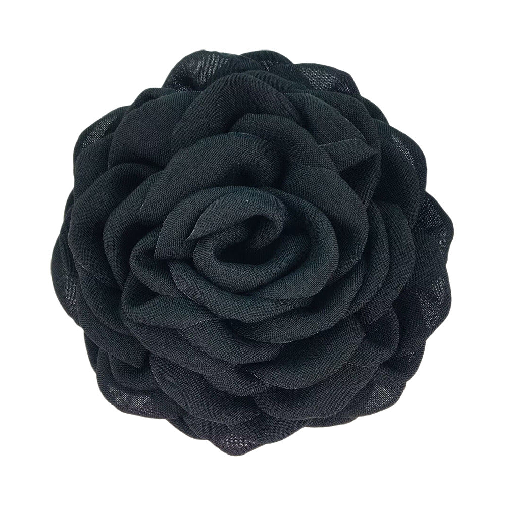 A Caro9cm Internet celebrity with the same baked edge hair grab flower 12cm Lolis burnt edge flower with brooch hairpin pin - Mixbatch