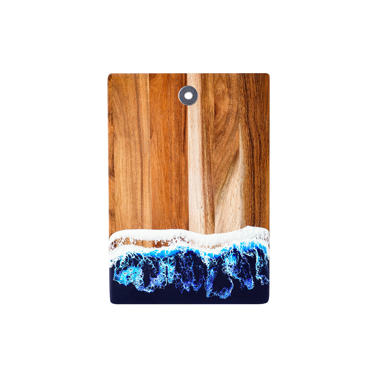A Wave Resin Cutting Board Epoxy Resin Craft Acacia Wood Cutting Board River Beach Pattern Cooked Food Cutting Board