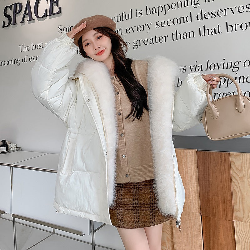 A Fleece-Lined Thickened Warm Jacket