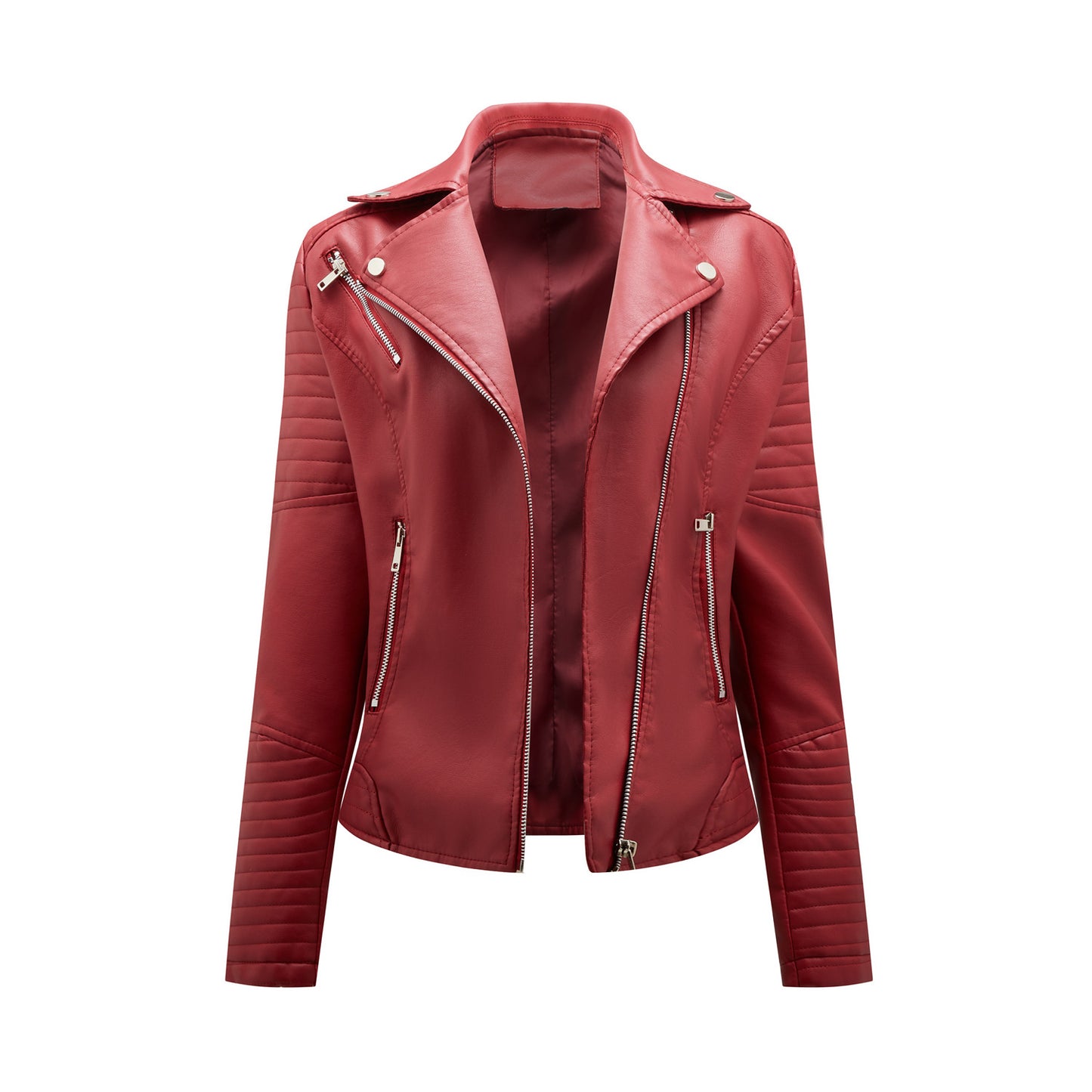A women's leather jacket