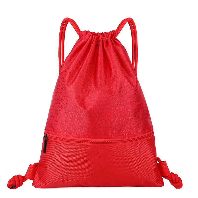 A nylon waterproof drawstring bag outdoor fitness sports men's and women's backpack company annual meeting event bag gift bag
