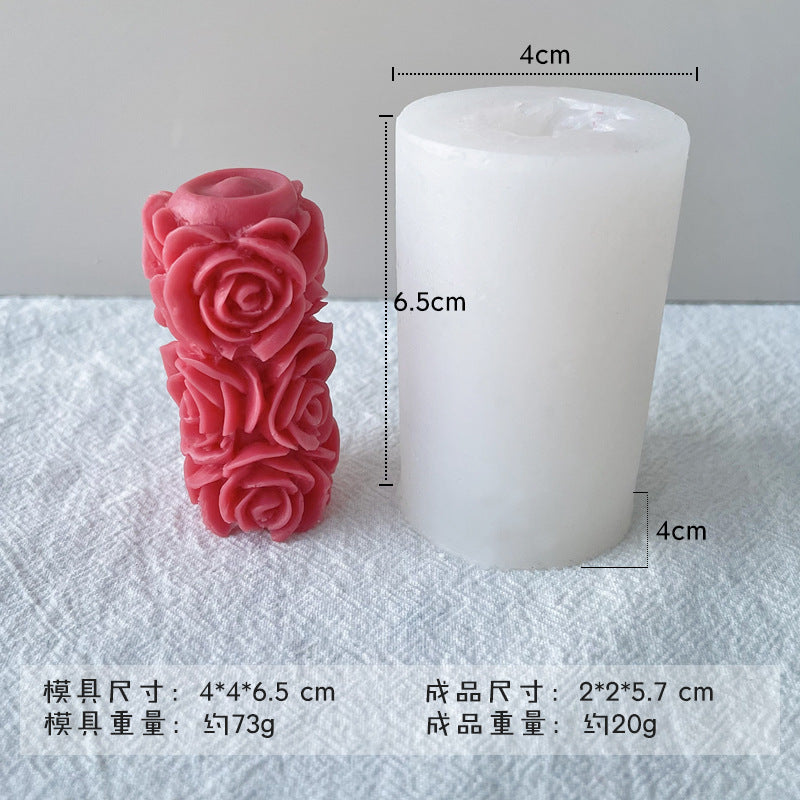 A red lip rose silicone mold