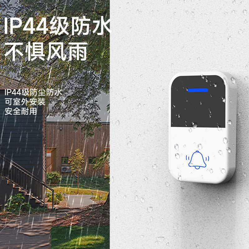 A new self-generating household wireless electronic doorbell four-level large volume waterproof wiring-free one-to-two electronic call