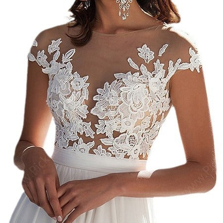 A dress sexy lace split evening dress long dress