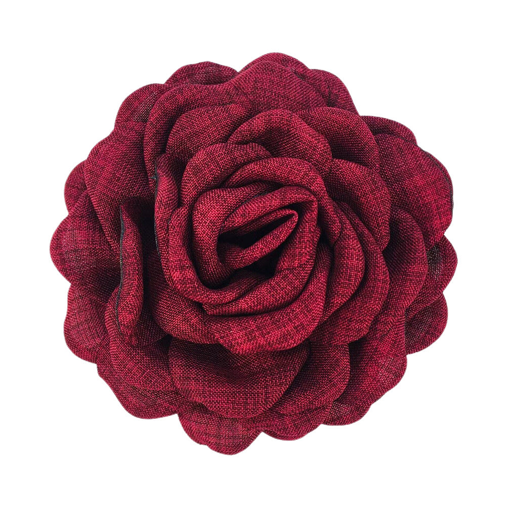 A Caro9cm Internet celebrity with the same baked edge hair grab flower 12cm Lolis burnt edge flower with brooch hairpin pin - Mixbatch