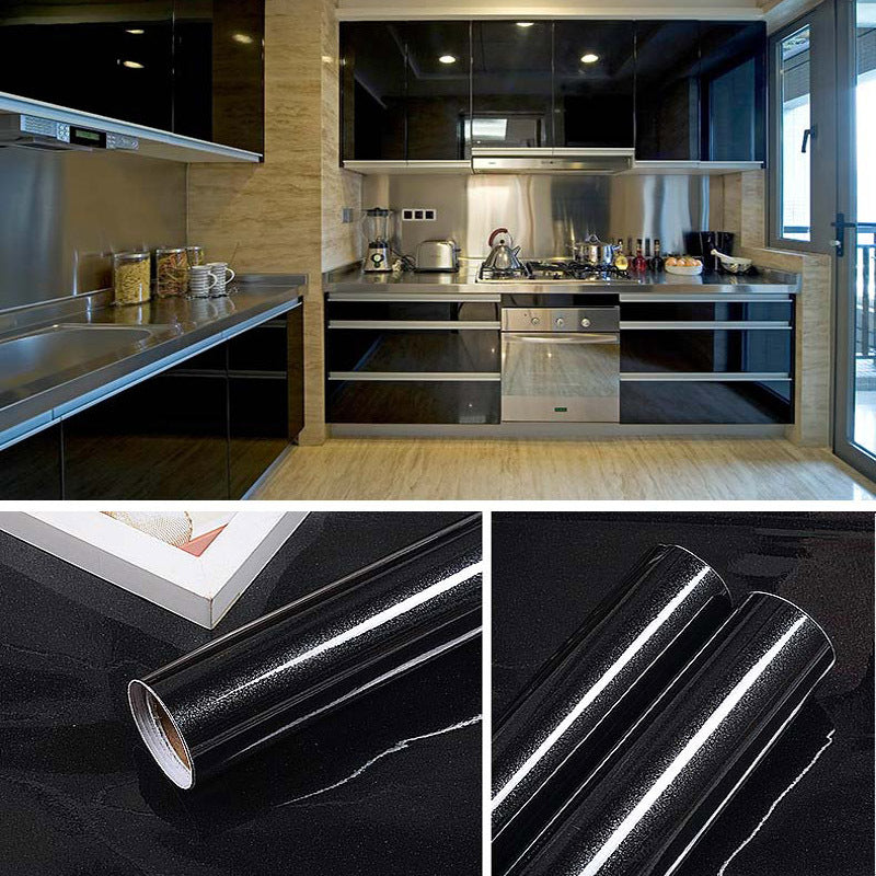 A cabinet self-adhesive sticker furniture renovation waterproof thickened paint wallpaper pearlescent cabinet room wardrobe solid color pvc wallpaper
