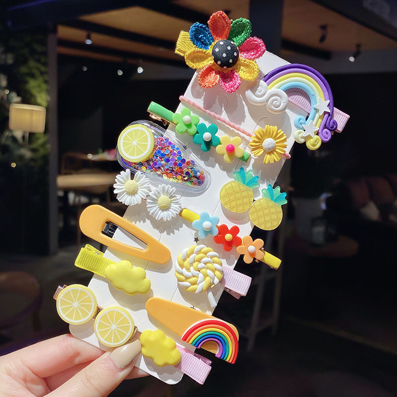 A children's hairpin stall set wholesale summer little girl hairpin cute girl broken hairpin headdress