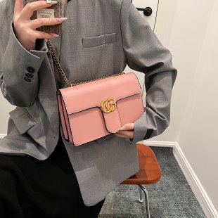 A new fashion chain pu small square bag oblique span bag portable bags