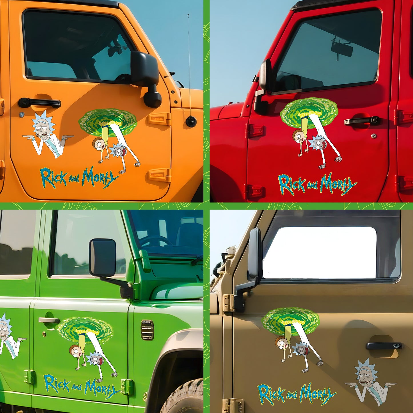 A cartoon car sticker