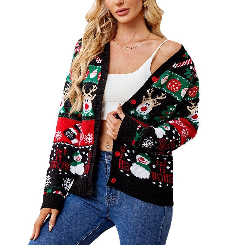 A knit sweater jacket