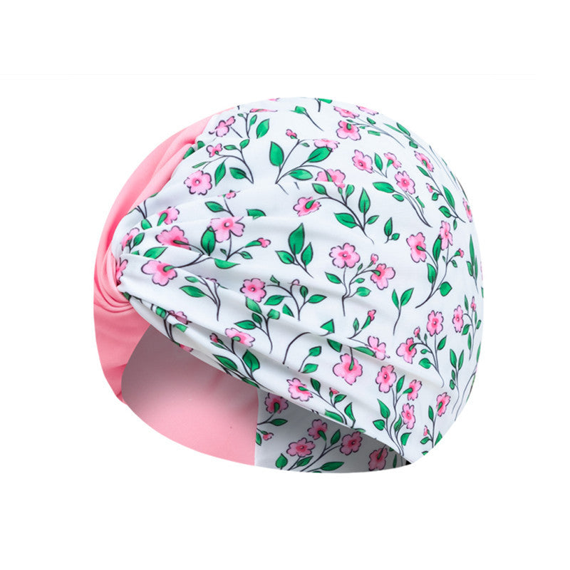A korean new swim cap women's long hair fashion adult beach hat oversized bula head ladies hot spring swimming cap