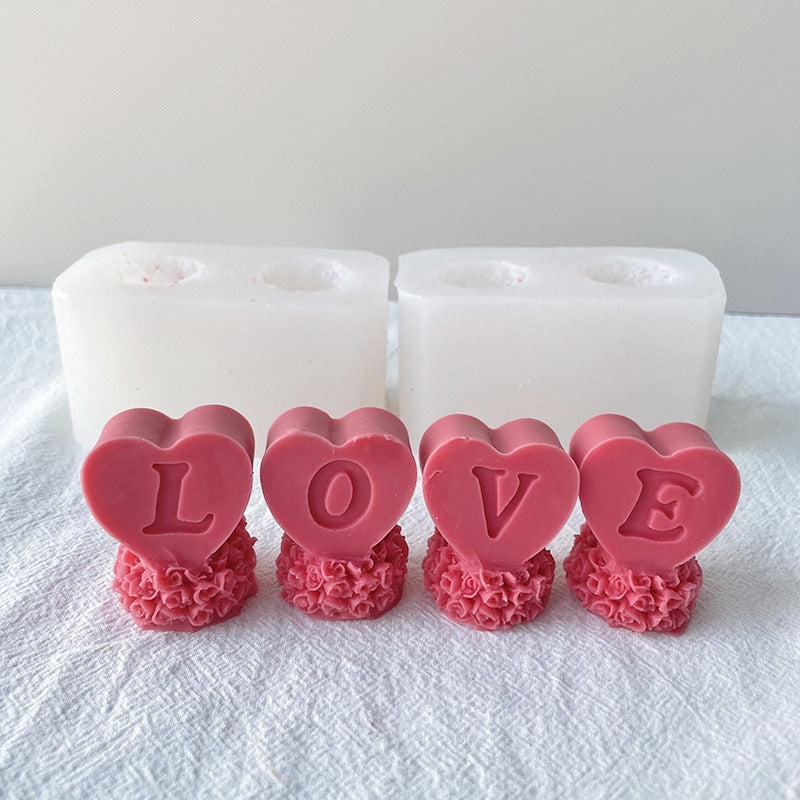 A red lip rose silicone mold