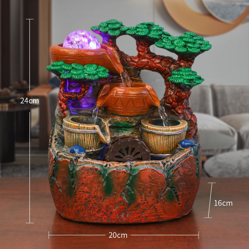 A Feng Shui ornament, flowing water, living room, windmill, office decoration, landscape ornament, opening housewarming gift
