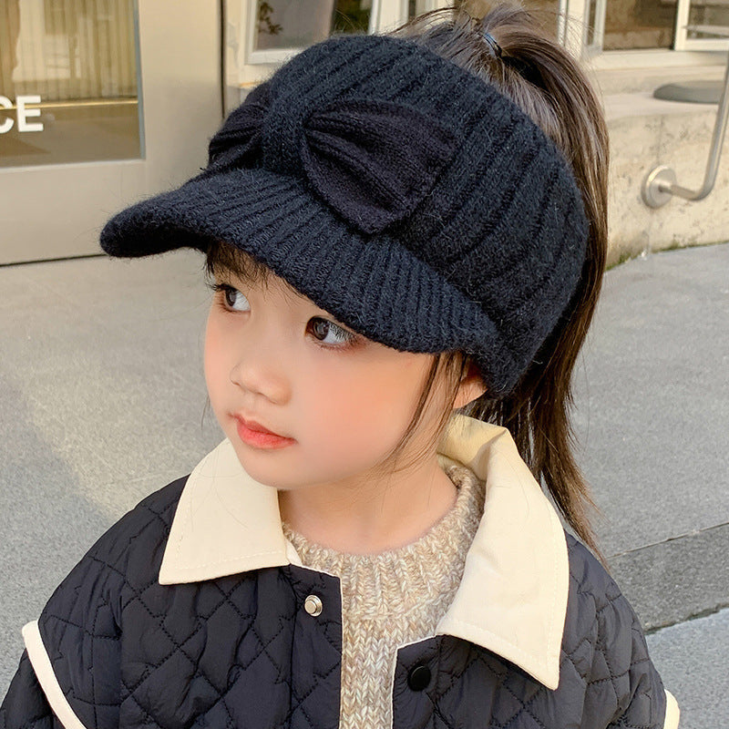 A children's knitted wool hat