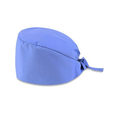 A Cross-border surgical cap Cotton solid color nurse operating room cap Sweat-absorbing and windproof confinement cap Dental dentist cap