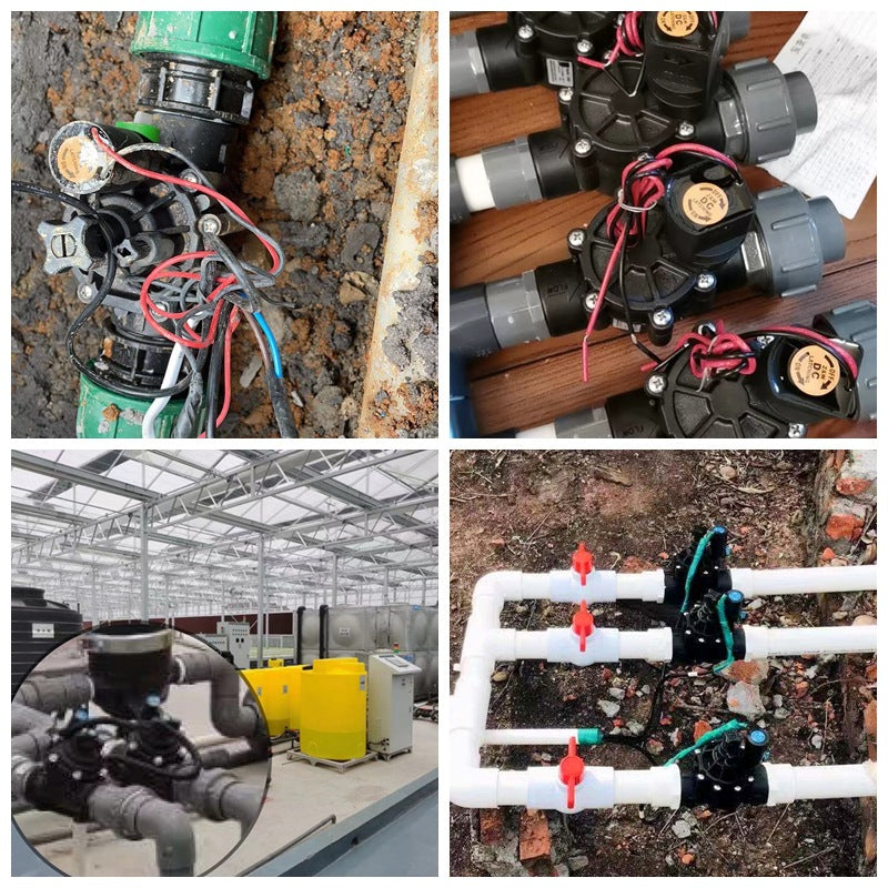 A Irrigation agriculture and forestry landscape intelligent pulse valve, flow adjustable outdoor waterproof valve with manual switch electricity
