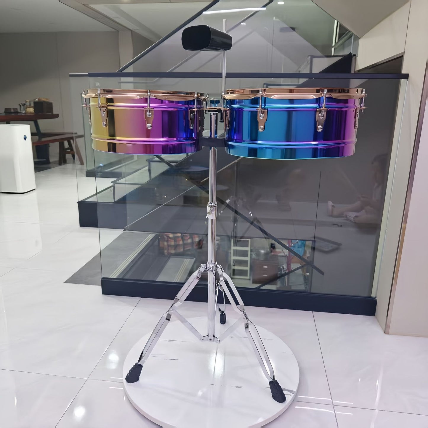 A Professional Tambourine 13 and 14-inch electroplating process
