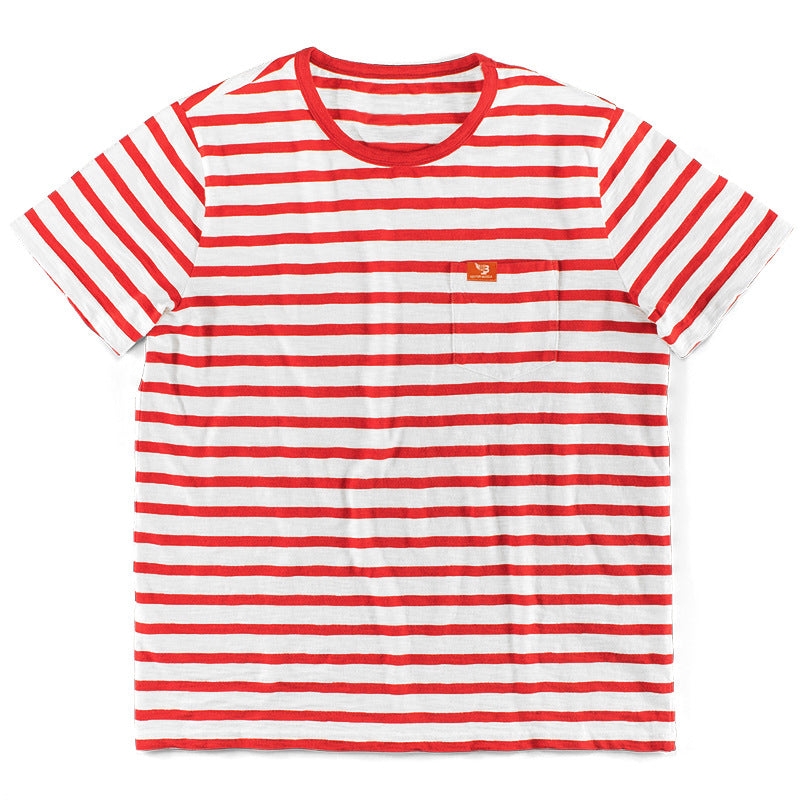 A striped short-sleeved T-shirt