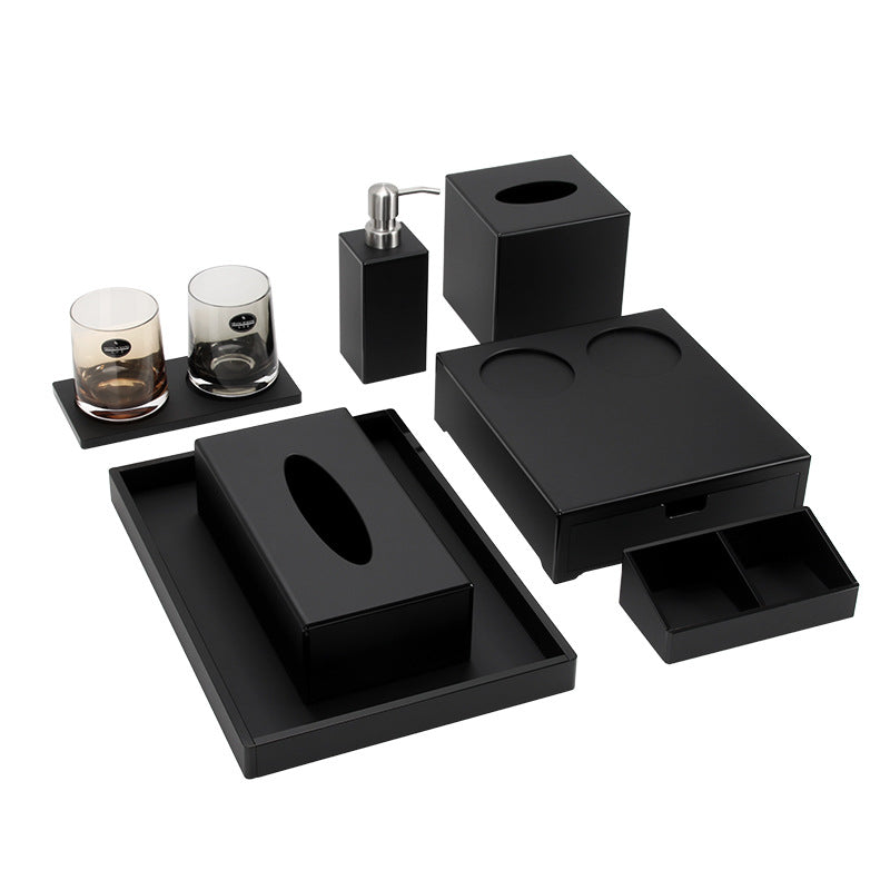 Acrylic hotel toiletries storage box bathroom sink disposable toothbrush storage box tray tissue box