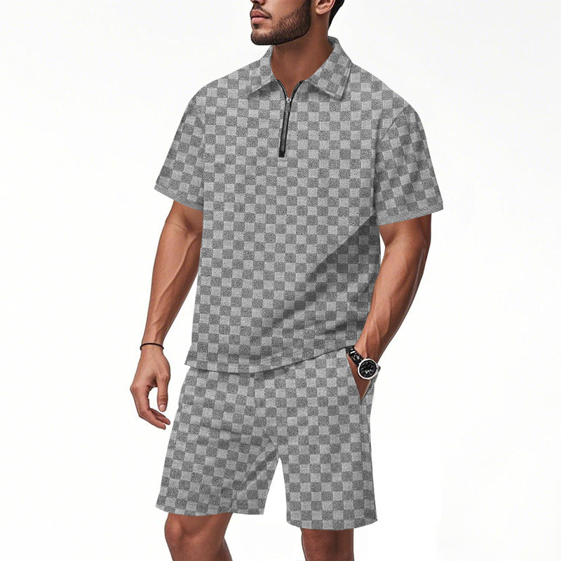 A short-sleeved shorts set