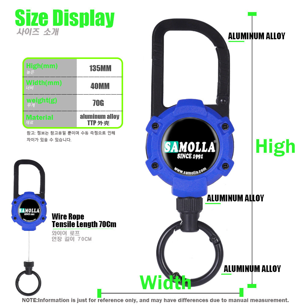A Durable Zinc Alloy Magnetic Key Holder – Anti-lost Retractable Design