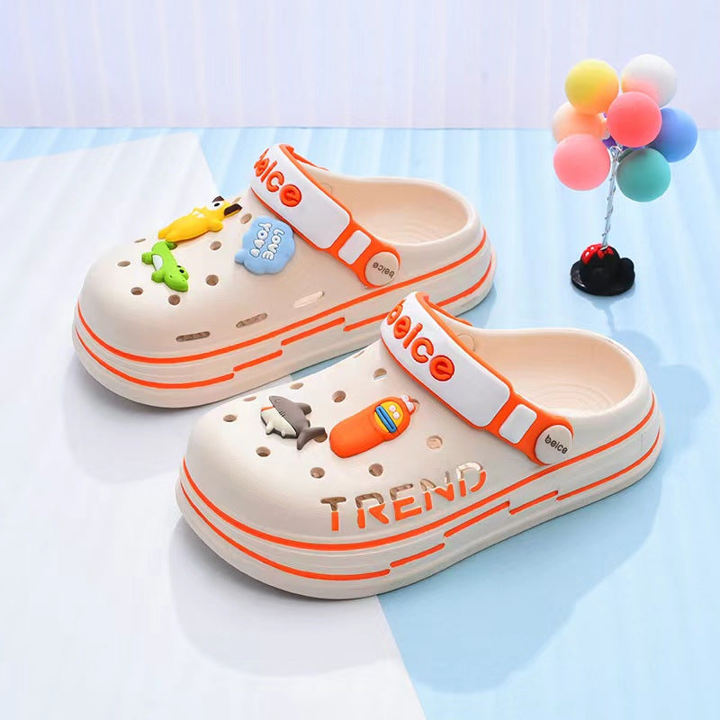 A non-slip children's slippers summer boys and girls cool slippers girls children baby hole shoes