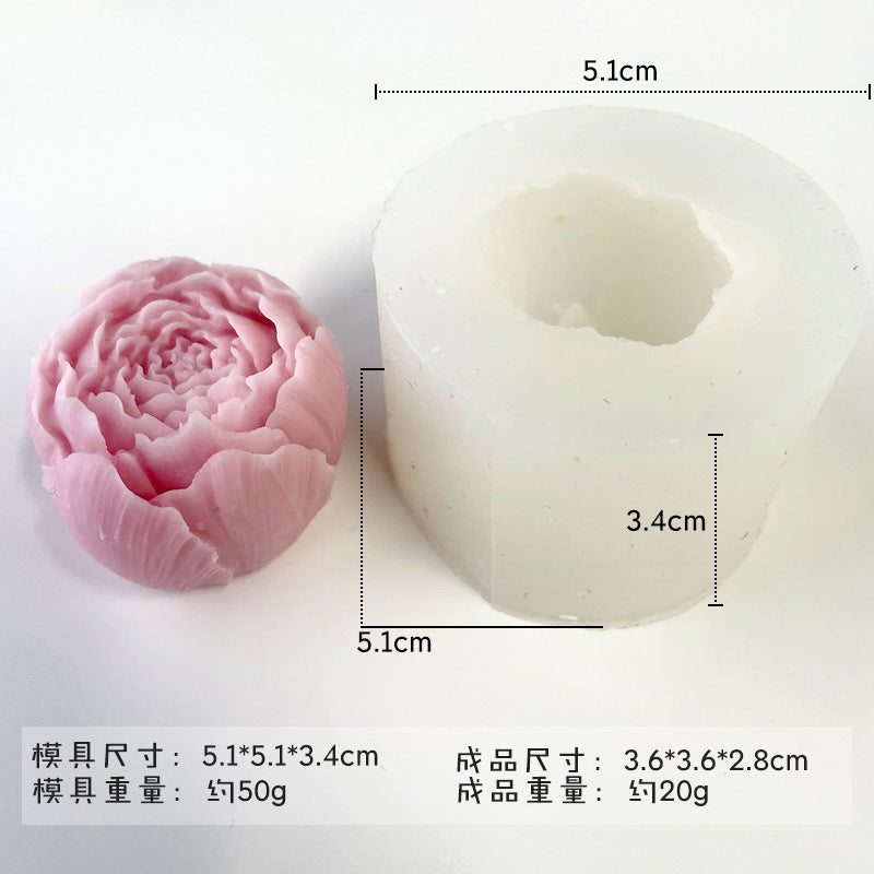 A flower candle silicone mold