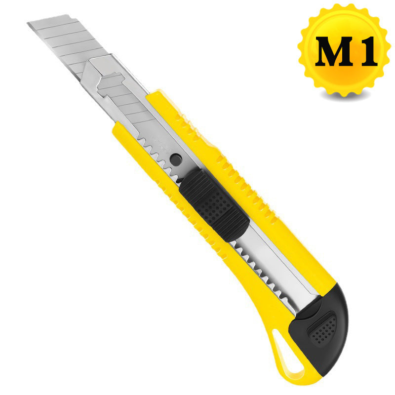 A plastic utility knife black blade blade large unpacking express unpacking paper cutting wallpaper knife thickened high carbon steel wholesale