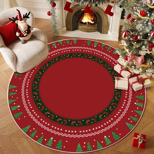 A round carpet floor mat