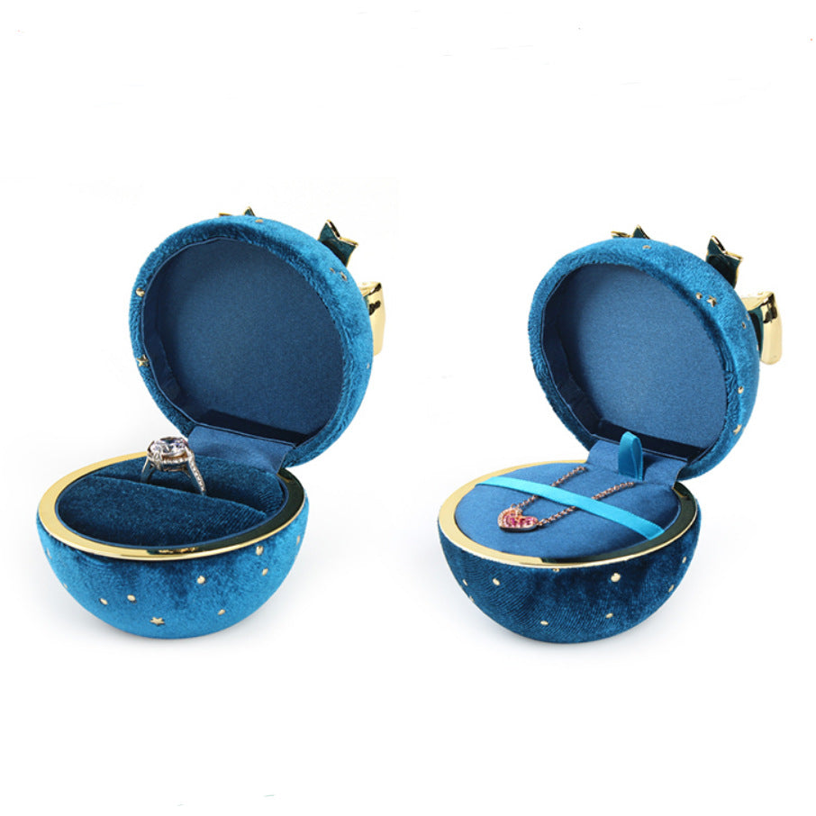 A Round Gypsy Flannel Jewelry Box