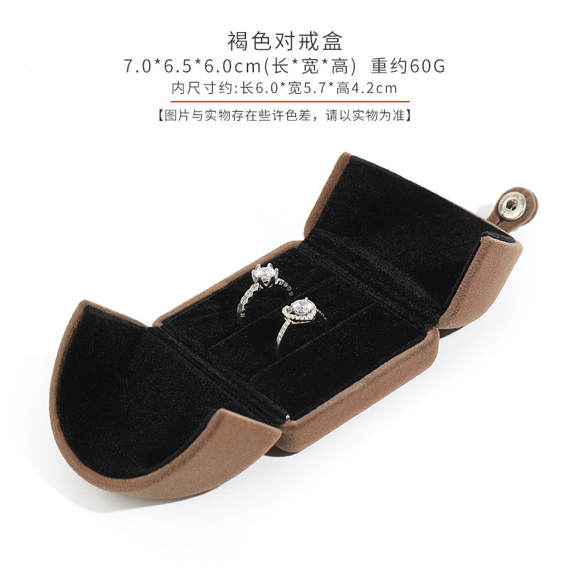 A flannel jewelry box