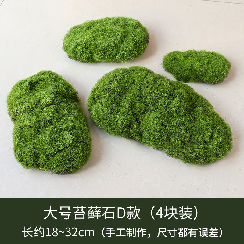 A simulated plant wall accessories with grass decoration background wall simulated moss stone moss moss hair planting stone