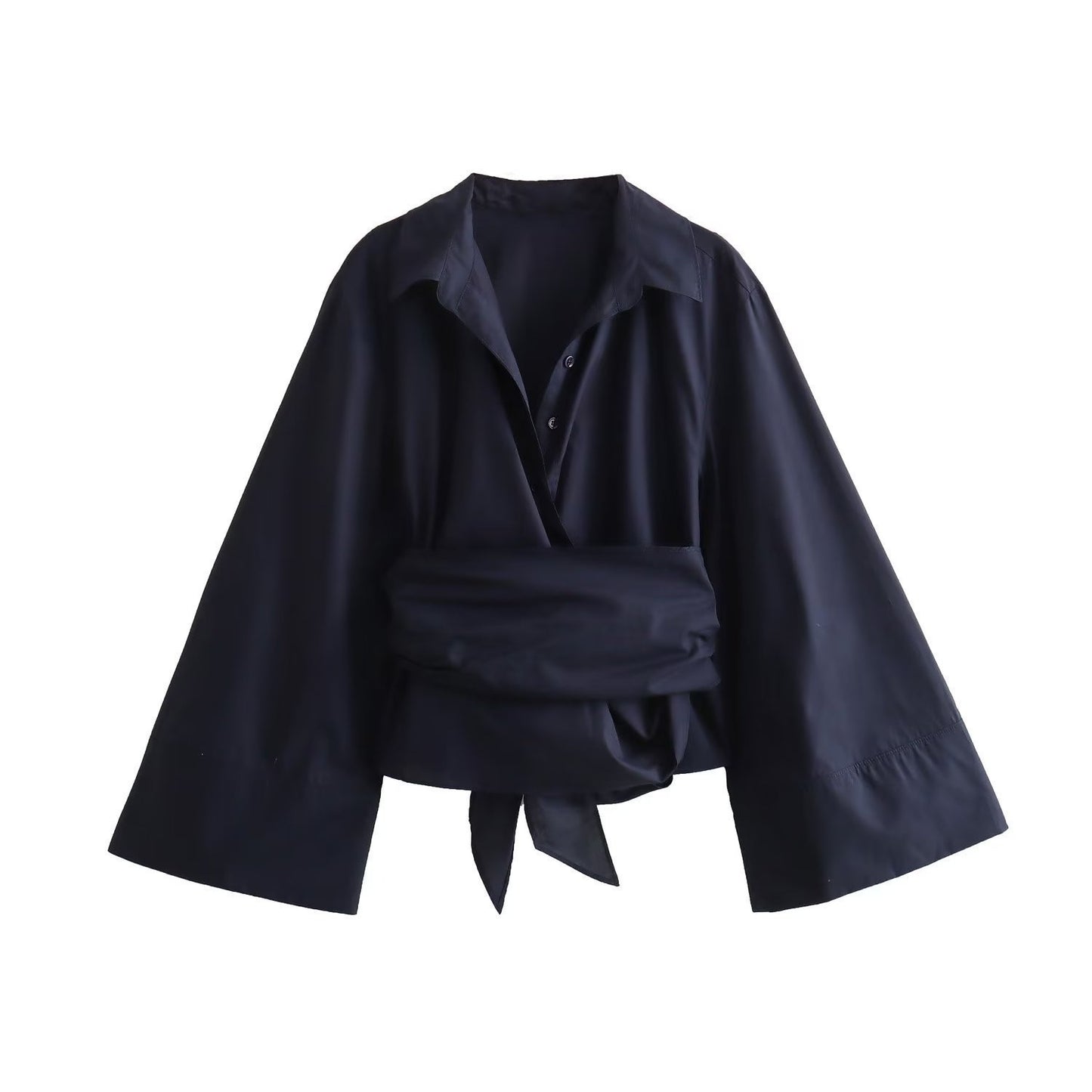 A long-sleeved blouse