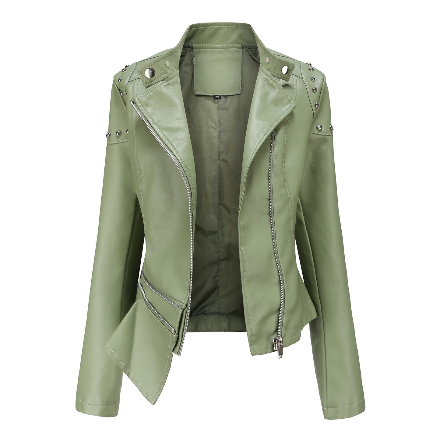 A women's leather jacket