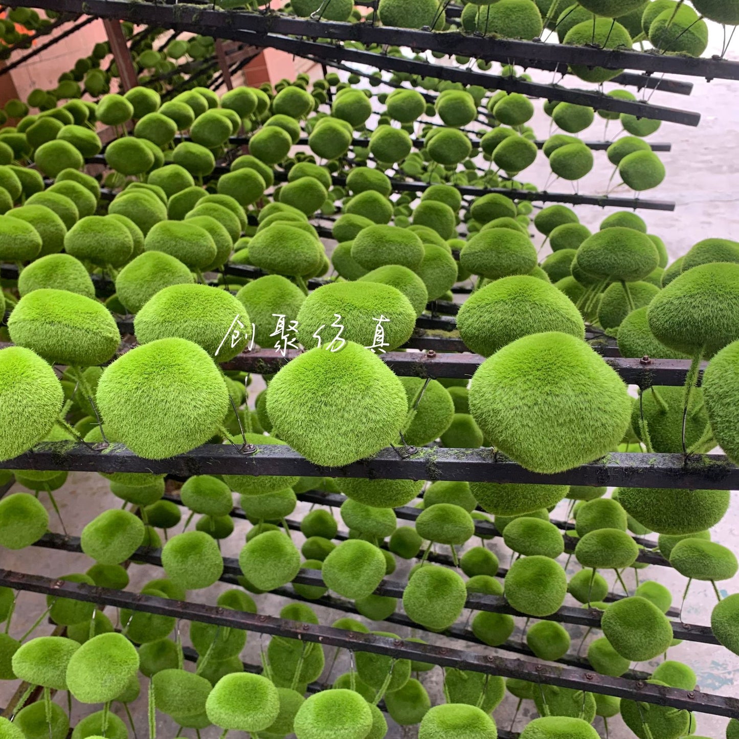 A simulated moss stone micro landscape bonsai landscaping decoration fake moss stone artificial flocking stone