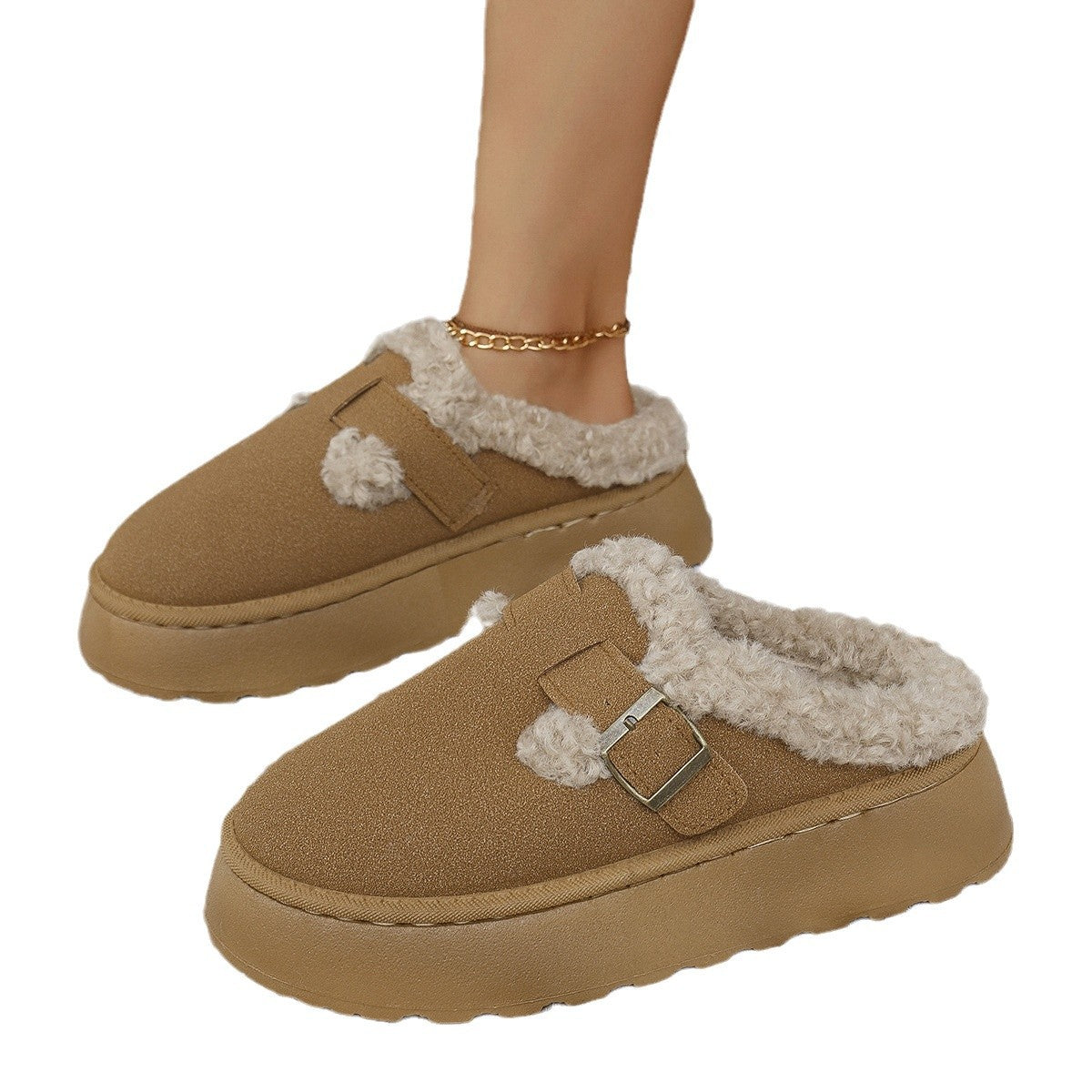 A plush snow boot