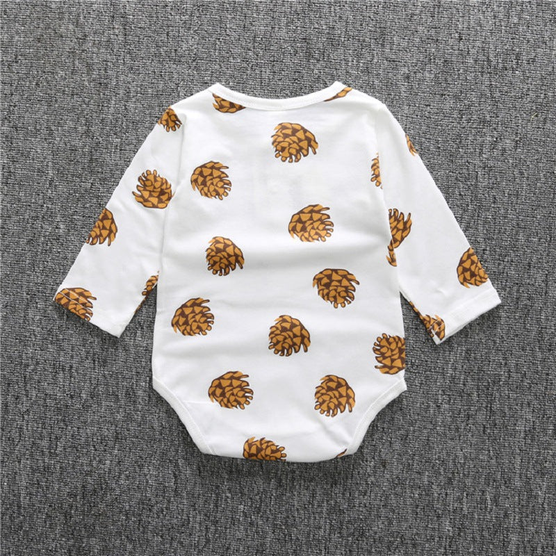 A collection of INS foreign trade children's clothing, men's and women's baby jumpsuit, one piece long sleeved shirt, baby cartoon printed jumpsuit - Mixbatch