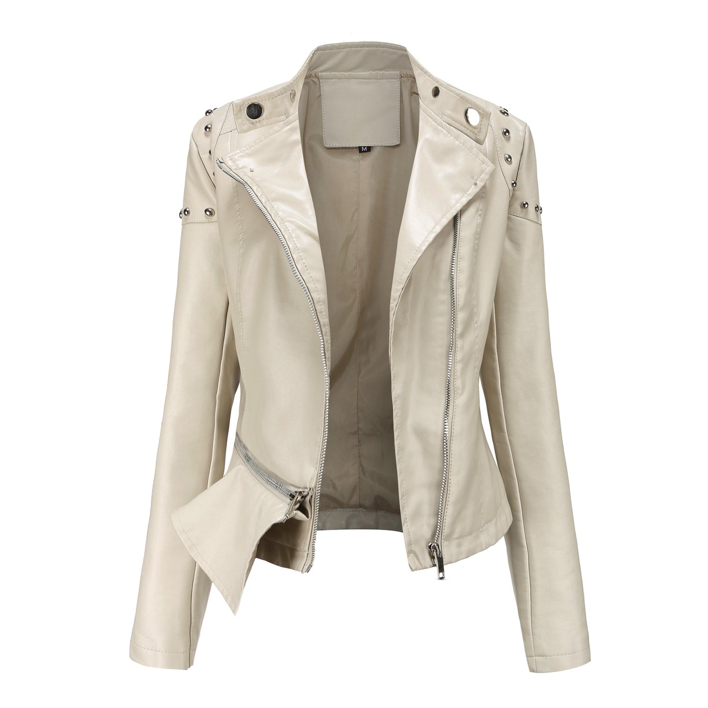 A women's leather jacket