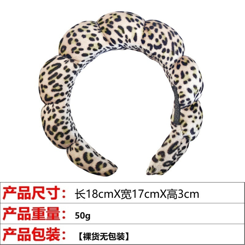 A high cranial top hair accessories women wash face bath clouds sponge headband makeup remover hair band headband