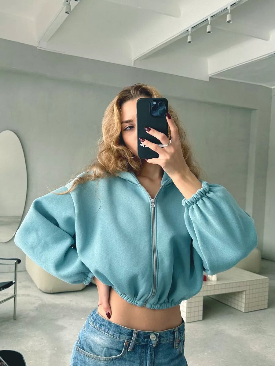 A hoodie long sleeve sweater