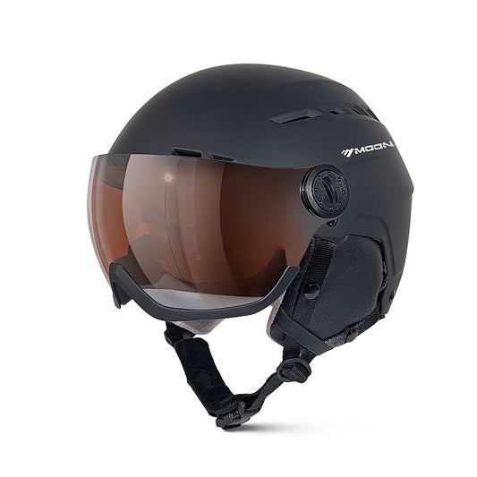 A ski helmet goggles