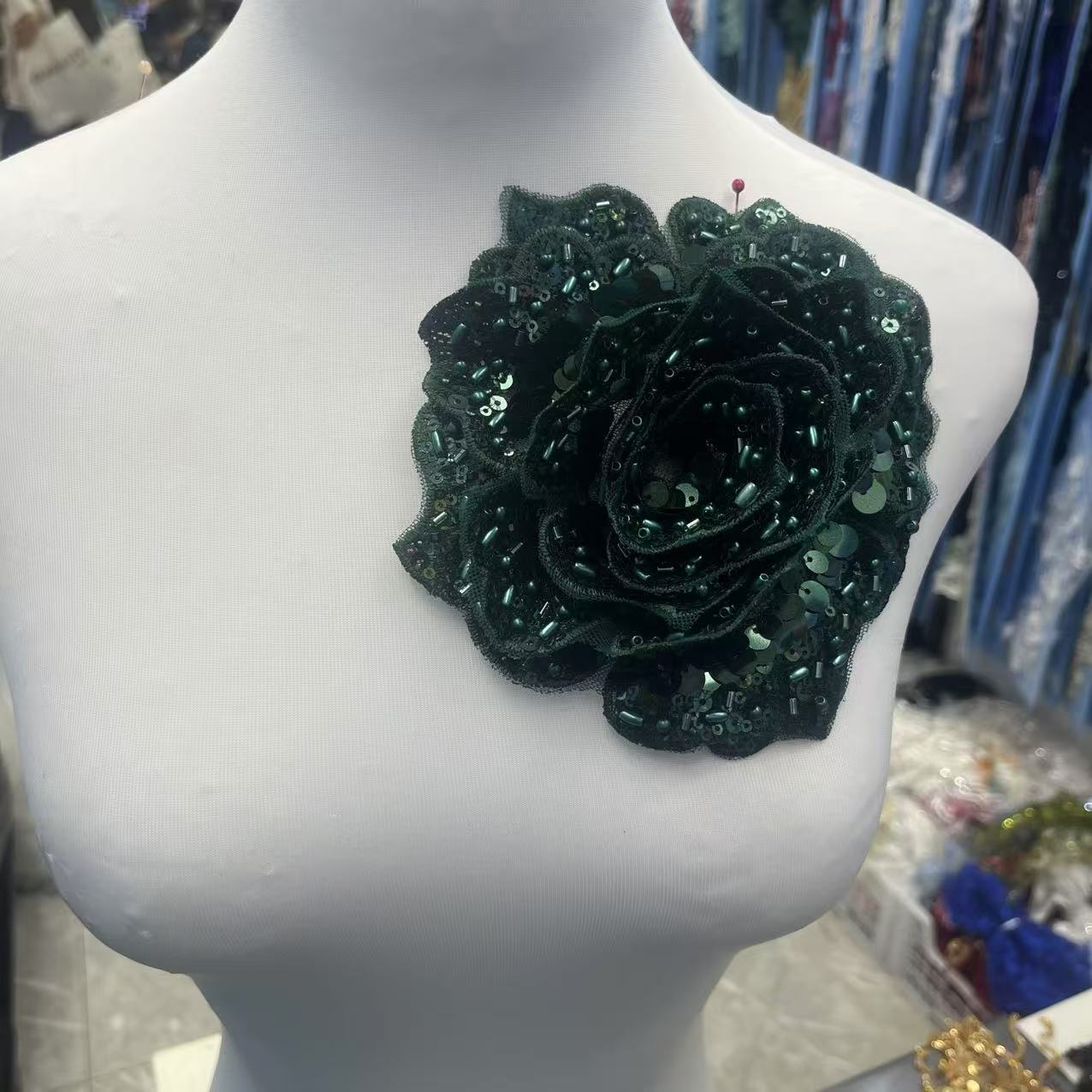 A New Popular Wedding Festival Clothing Patch Handmade Disc DIY Heavy Industry Sequins Beads Roses - Mixbatch