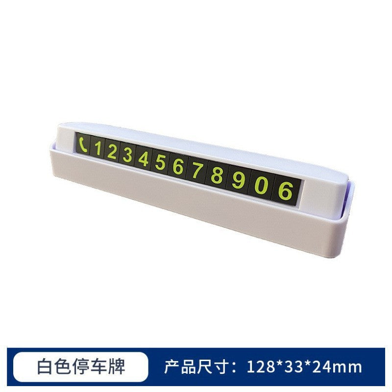 A car parking number plate