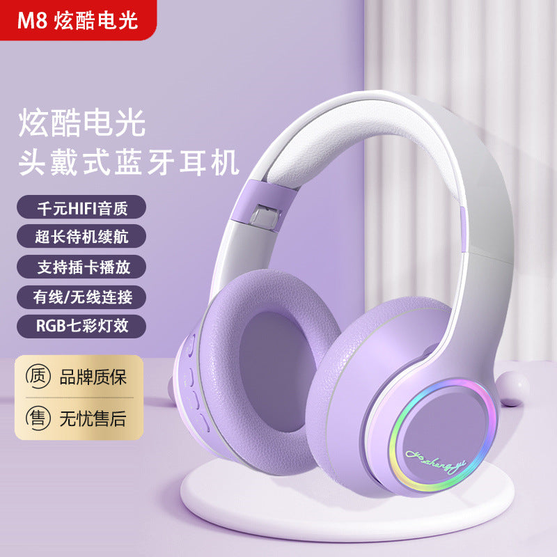 A wireless bluetooth headset