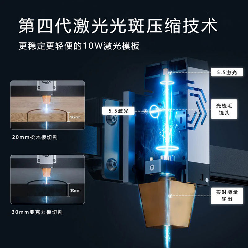 A ORTUR OLM3-LU2-10A Laser engraving machine small portable cutting wood leather metal