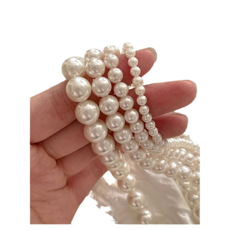 Pearl retro necklace women ins cold wind neck chain light luxury niche design 2023 cd tide sweater chain
